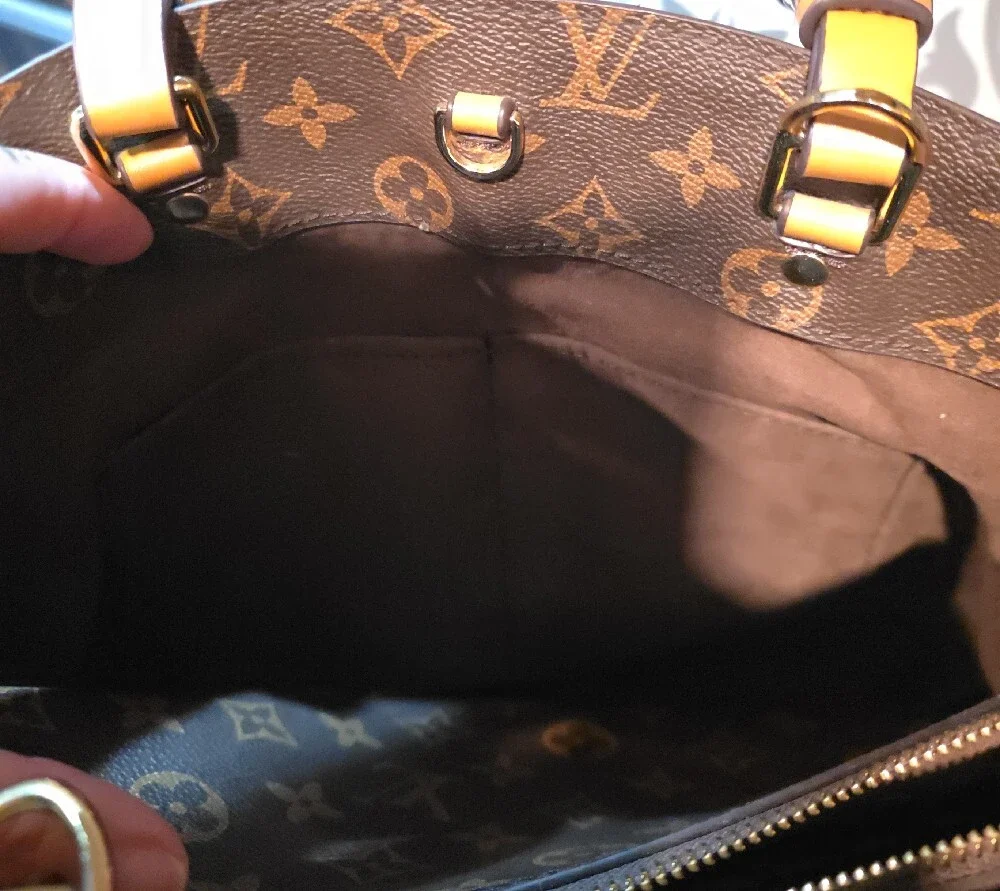 Satchel with Wrapped Tan Handles